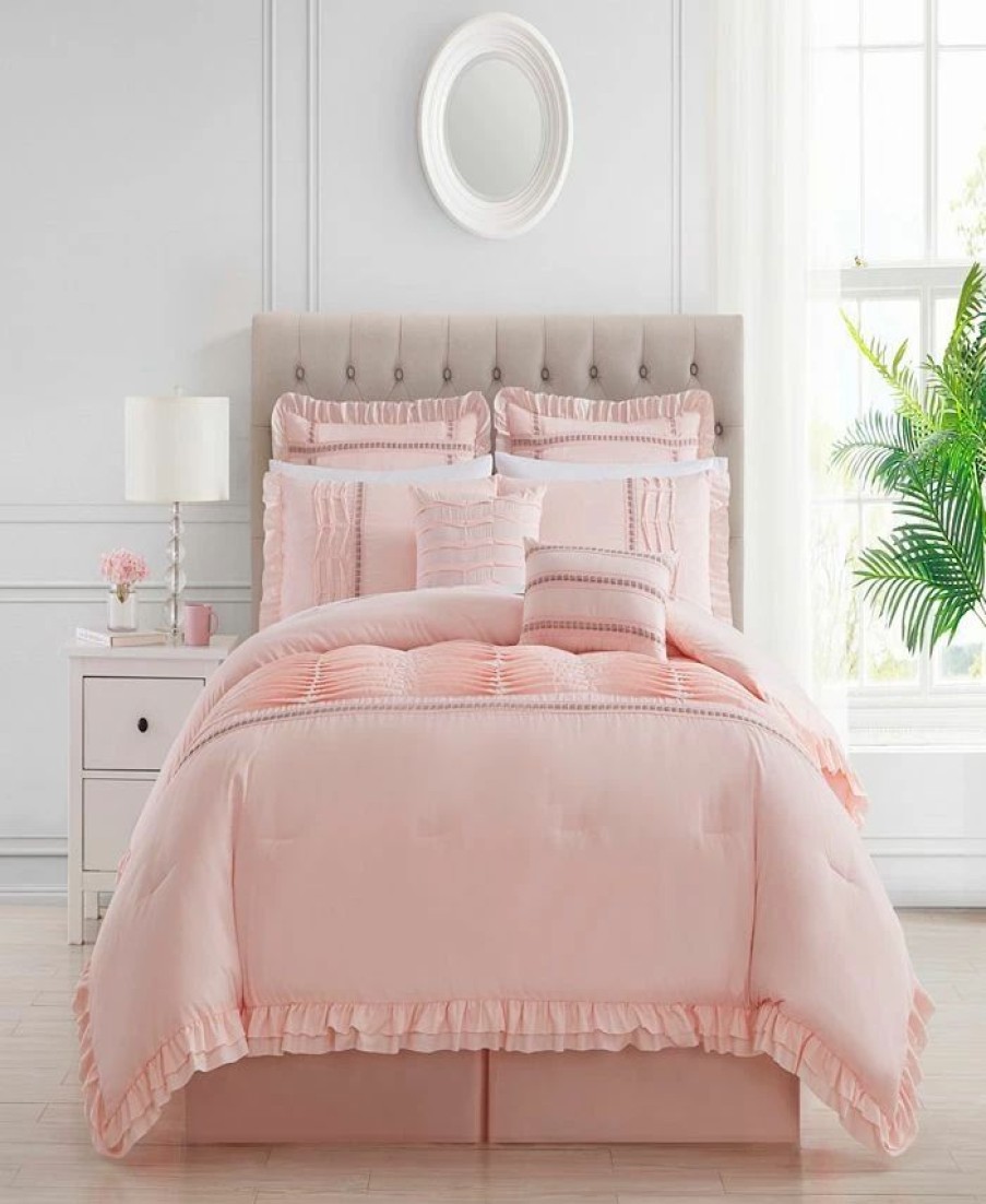 * Chic Home Yvette 12 Piece King Comforter Set Pink Comforter Sets