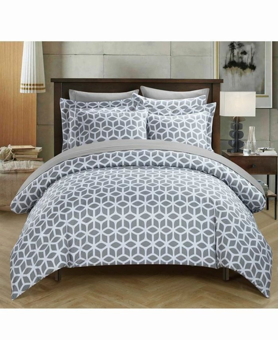 * Chic Home Elizabeth 2 Pc Twin Duvet Cover Set Duvet Covers & Sets