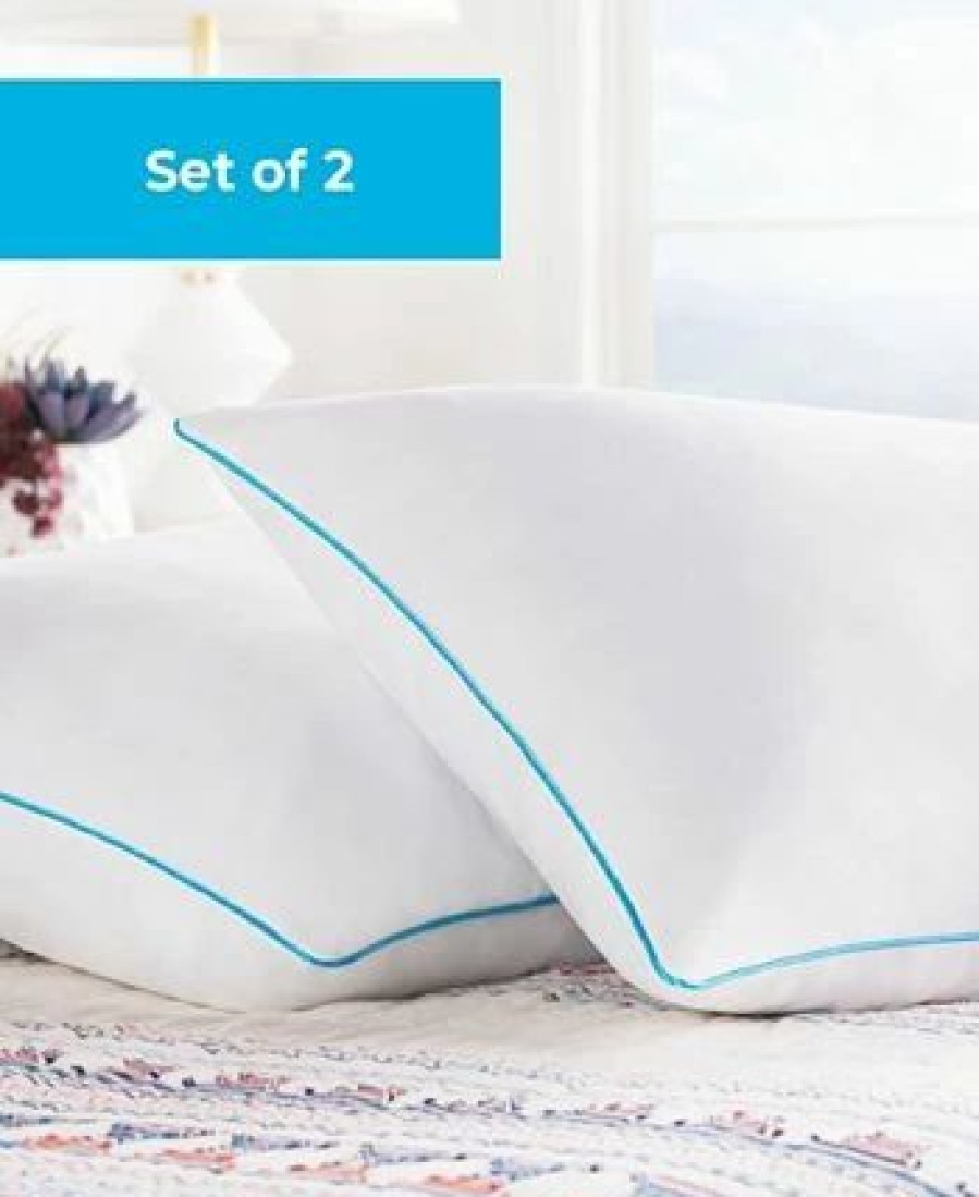 * Linenspa Shredded Memory Foam Pillow 2-Pack, Standard White Pillows