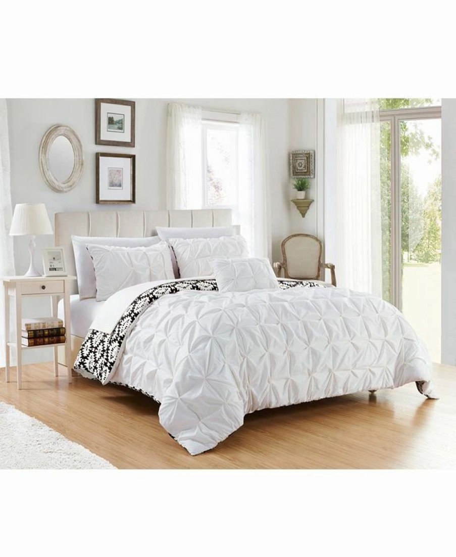 * Chic Home Zissel 8 Pc Queen Duvet Set White Duvet Covers & Sets