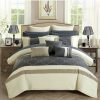 * Chic Home Amilia 16-Pc Queen Comforter Set Beige Comforter Sets