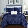 * Chic Home Amilton 4 Pc Queen Duvet Cover Set Navy Duvet Covers & Sets