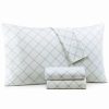 * Charter Club Printed Window Pane 550-Thread Count Cotton 4-Pc. Sheet Set, King, Created For Macy'S Blue Sheets & Pillowcases