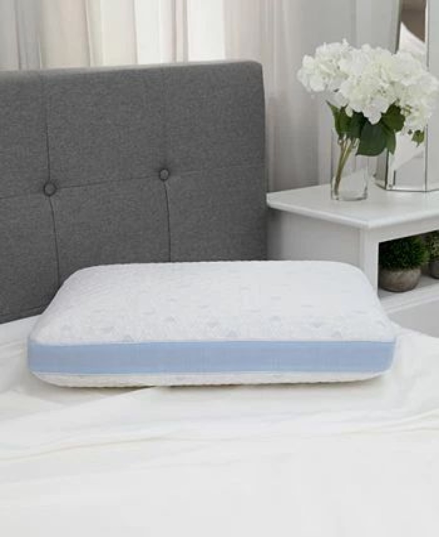 * Sensorgel Cold Touch Gusseted Gel-Infused Memory Foam Pillow Oversized White Pillows