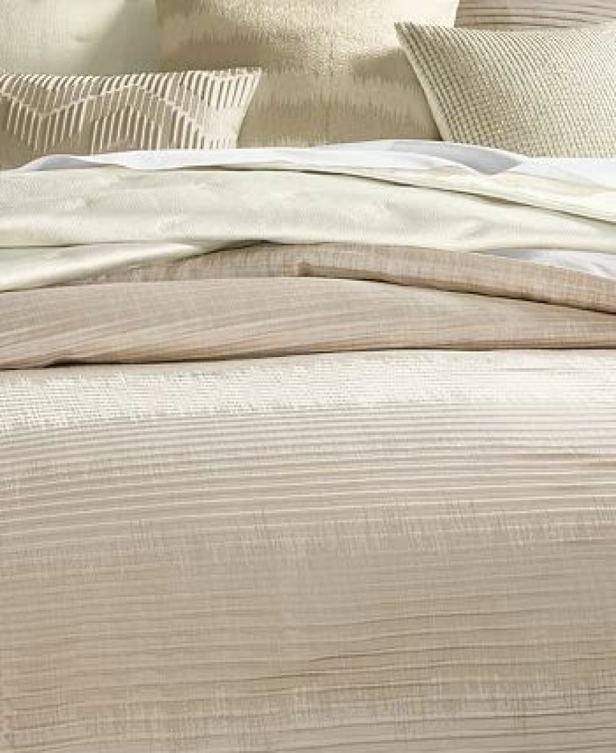 * Hotel Collection Ikat Stripe Comforter, Full/Queen, Created For Macy'S Cream Comforters: Fashion