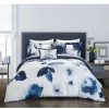 * Chic Home Brookfield Garden 5 Piece Queen Comforter Set Blue Comforter Sets