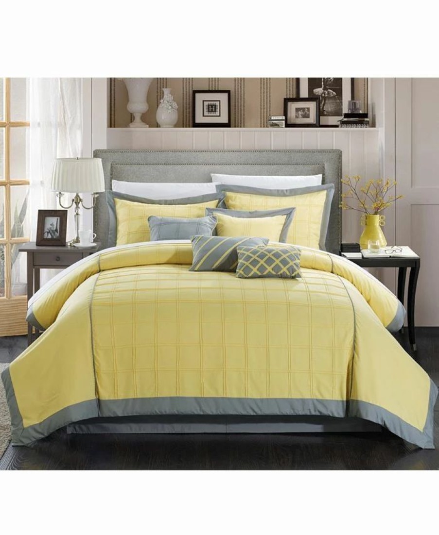 * Chic Home Rhodes 12 Pc King Comforter Yellow Comforter Sets