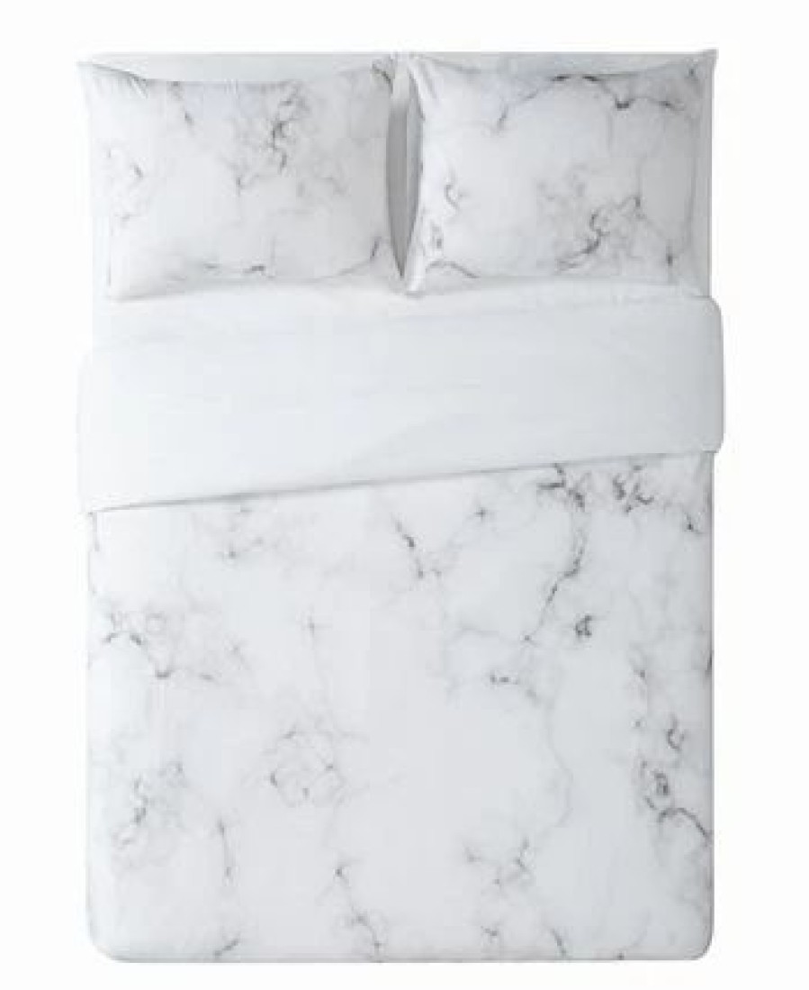 * Vince Camuto Home Amalfi Full/Queen Duvet Cover Set White/Black Duvet Covers & Sets