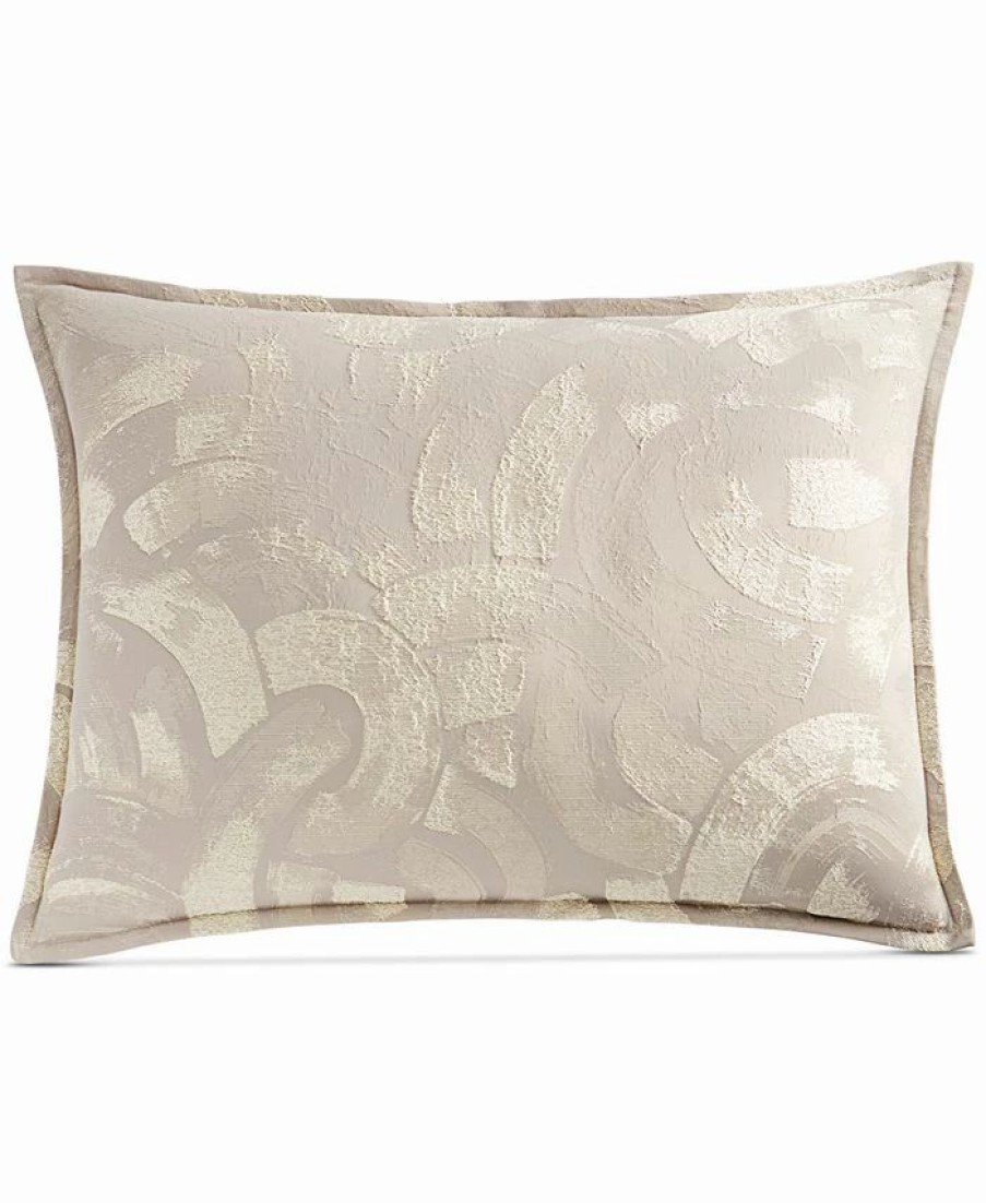 * Hotel Collection Brushwork Sham, King, Created For Macy'S Light Pewter Designer Bedding