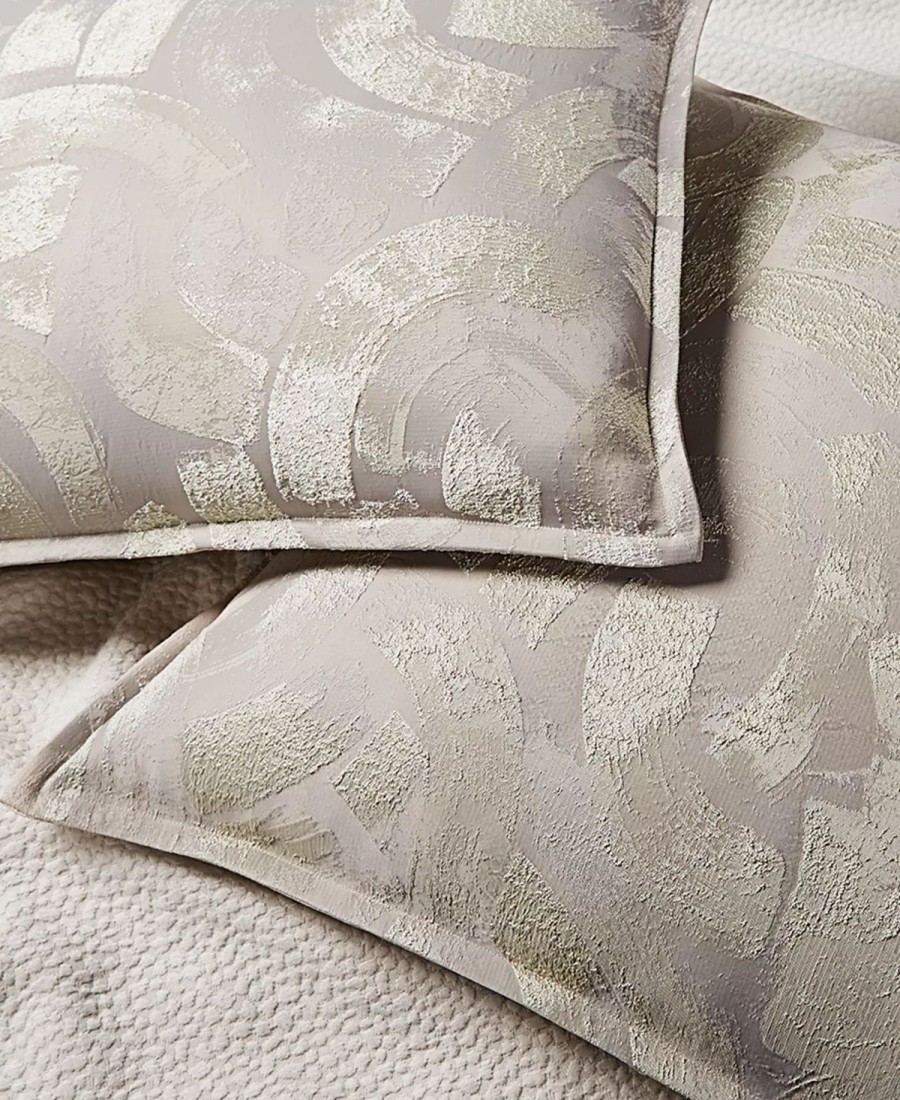 * Hotel Collection Brushwork Sham, King, Created For Macy'S Light Pewter Designer Bedding