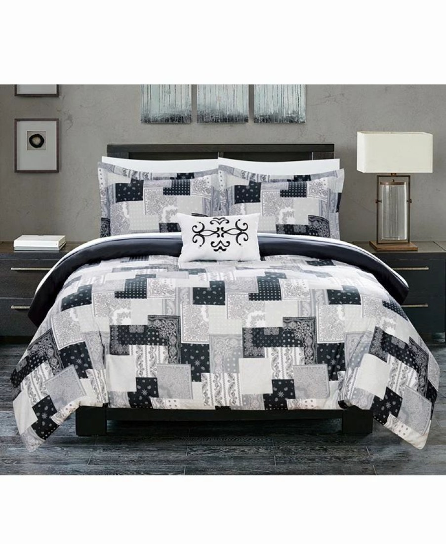 * Chic Home Utopia 8 Piece King Bed In A Bag Duvet Set Duvet Covers & Sets