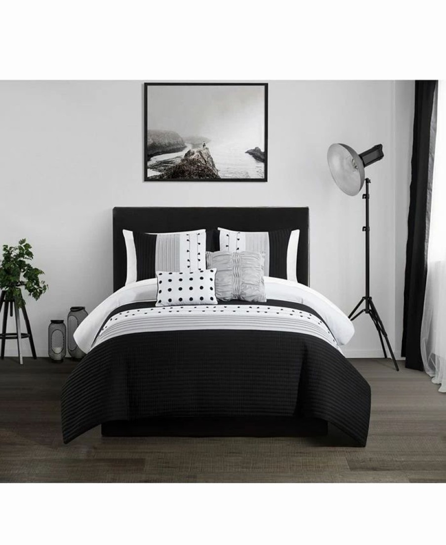 * Chic Home Lainy 9 Piece Queen Comforter Set Black Comforter Sets