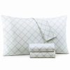 * Charter Club Printed Window Pane 550-Thread Count Cotton 4-Pc. Sheet Set, Full, Created For Macy'S Blue Sheets & Pillowcases