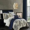 * Chic Home Maison 12 Piece Comforter Set, Queen Navy Comforter Sets