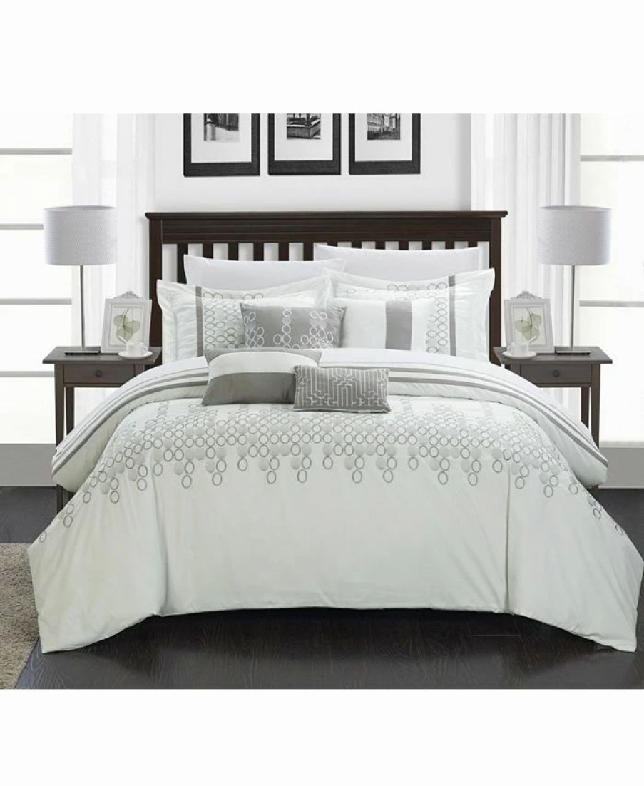 * Chic Home Lauren 12 Pc Queen Comforter White Comforter Sets