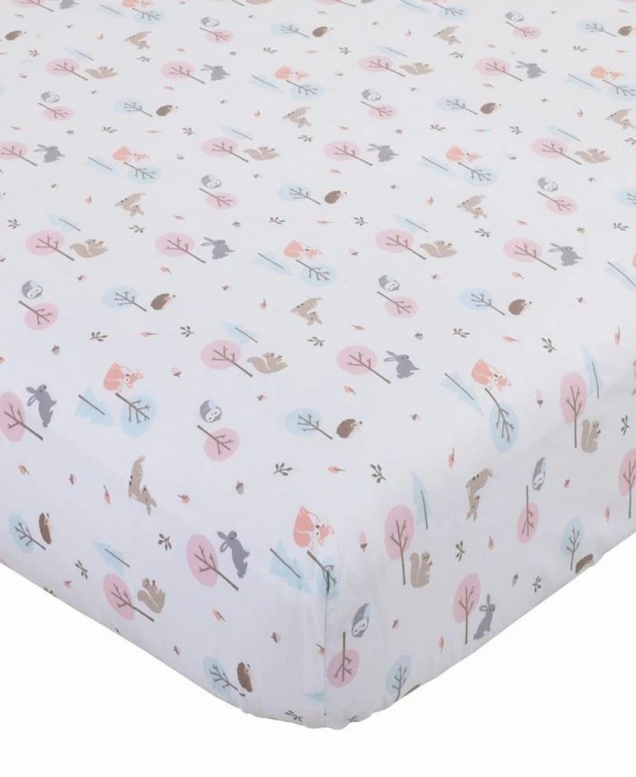 * Carter'S Woodland Print Mini Crib Sheet Pink Sheets & Pillowcases