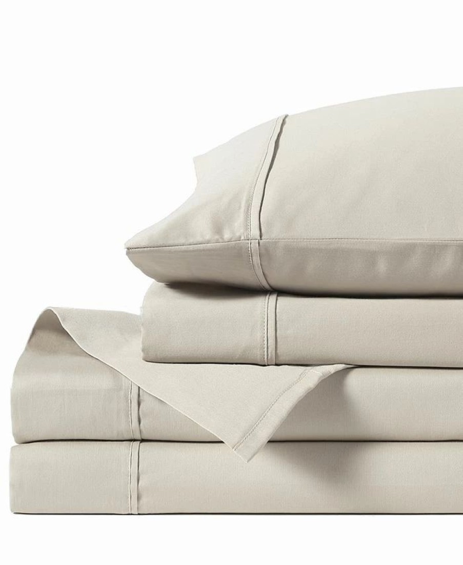 * Anne Klein Reverie Cotton Under 200-Thread Count 4 Piece King Solid Sheet Set Sand Sheets & Pillowcases