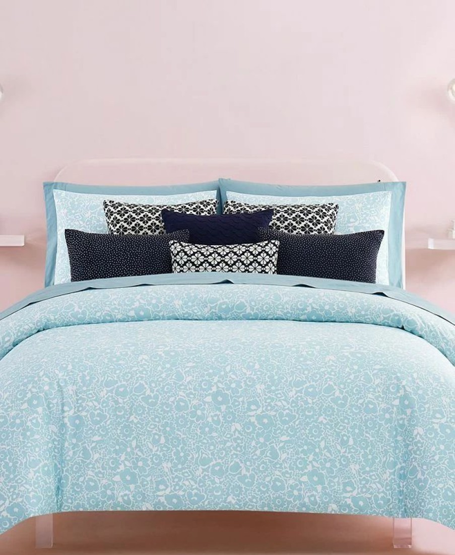 * Kate Spade New York New Bloom King Comforter Set, 3 Piece Blue Comforters: Fashion