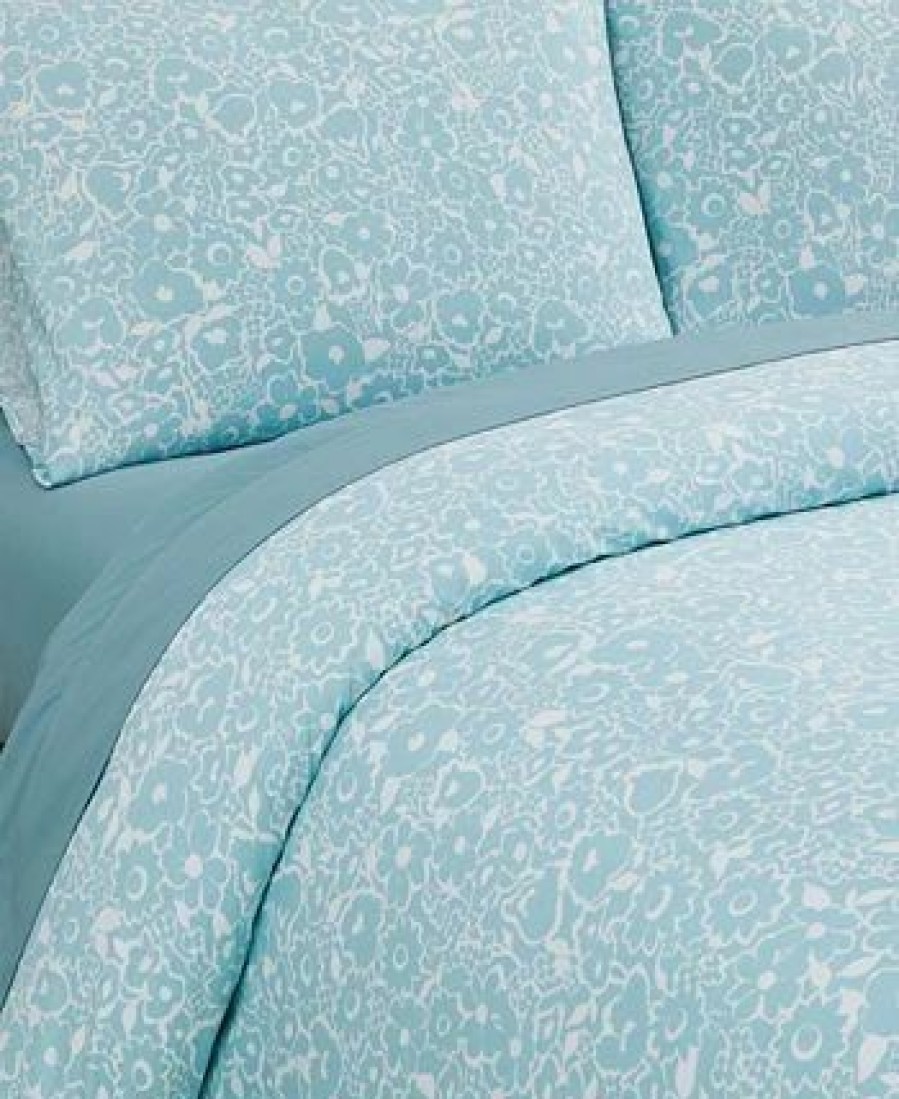 * Kate Spade New York New Bloom King Comforter Set, 3 Piece Blue Comforters: Fashion