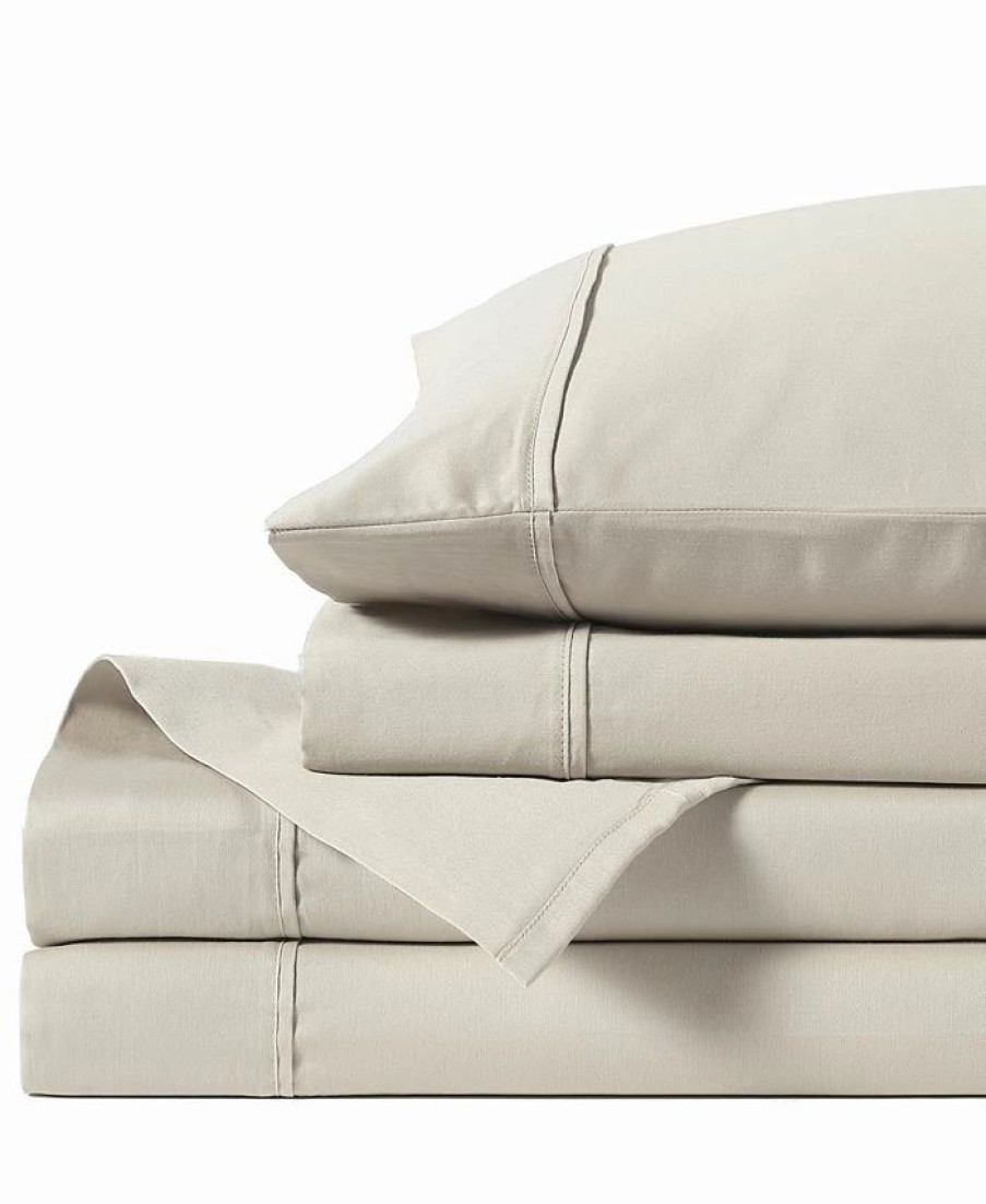 * Anne Klein Reverie Cotton Under 200-Thread Count 4 Piece Full Solid Sheet Set Sand Sheets & Pillowcases