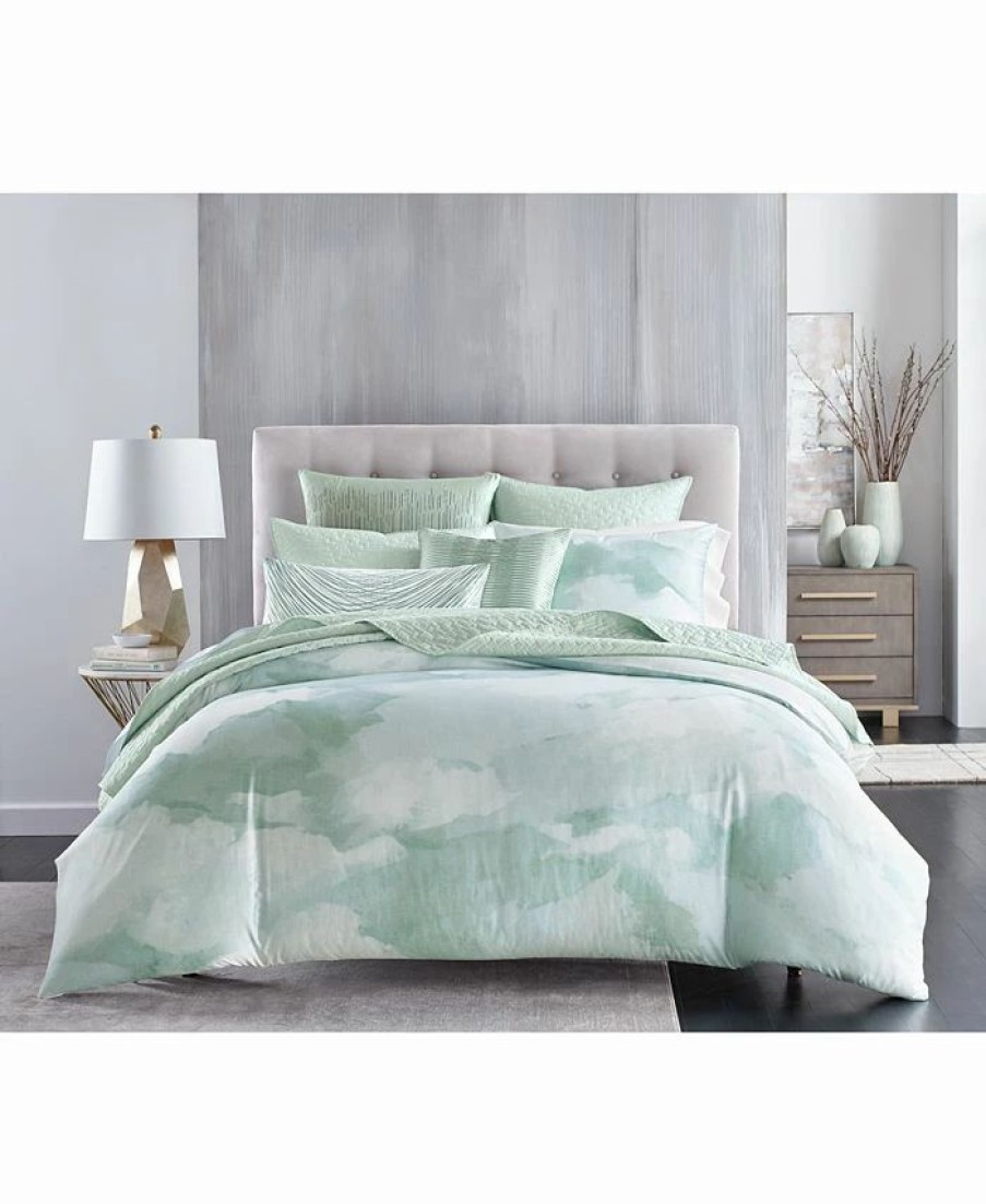 * Hotel Collection Panorama Duvet Cover, King, Created For Macy'S Seafoam Duvet Covers & Sets