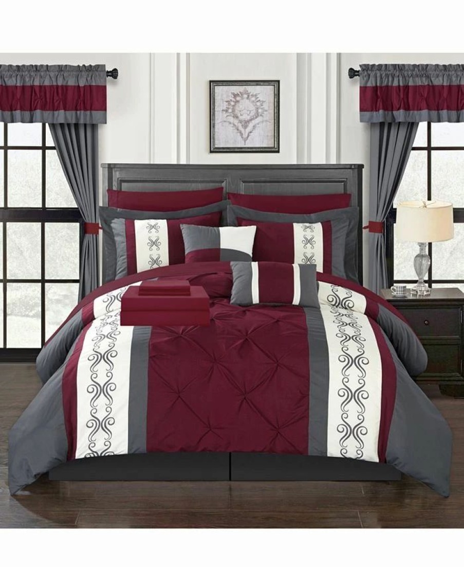 * Chic Home Icaria 20 Piece Queen Bed In A Bag Comforter Set Comforter Sets