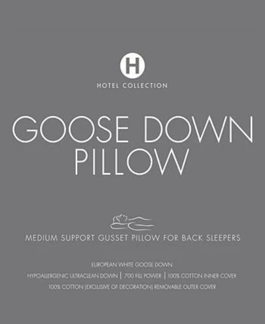 * Hotel Collection European Goose Down Medium Density Standard Pillow, Created For Macy'S White Pillows