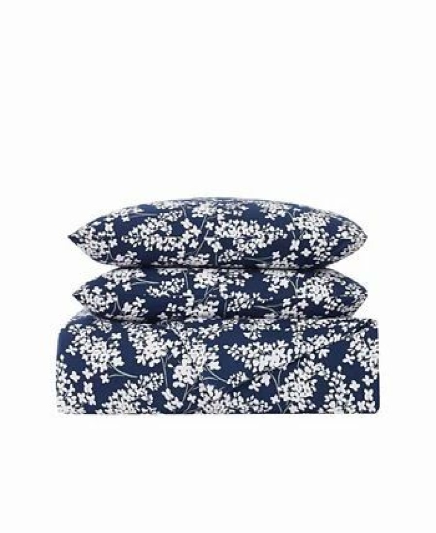 * Kate Spade New York Lilac 2 Piece Mini Comforter Set, Twin Navy Comforter Sets