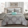 * Chic Home Murano 4 Pc King Duvet Cover Set Grey Duvet Covers & Sets