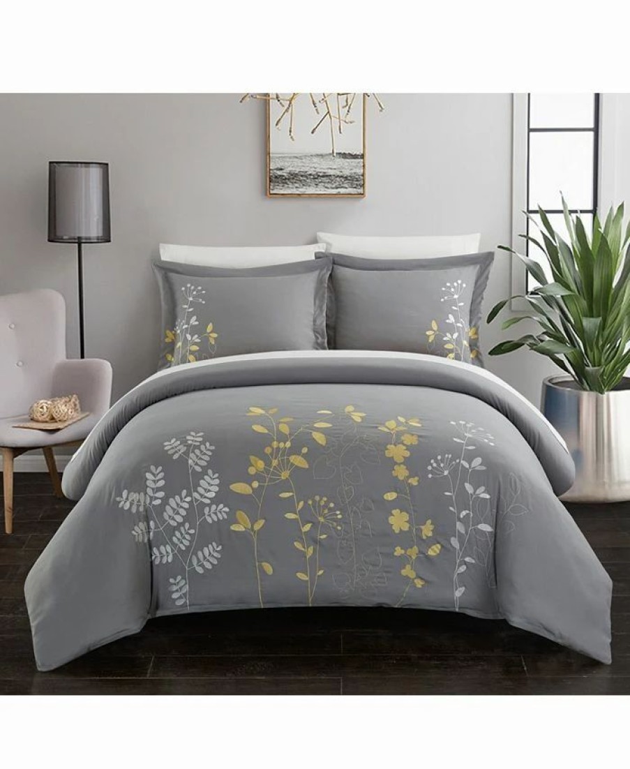 * Chic Home Kaylee 7 Pc Queen Duvet Set Yellow Duvet Covers & Sets