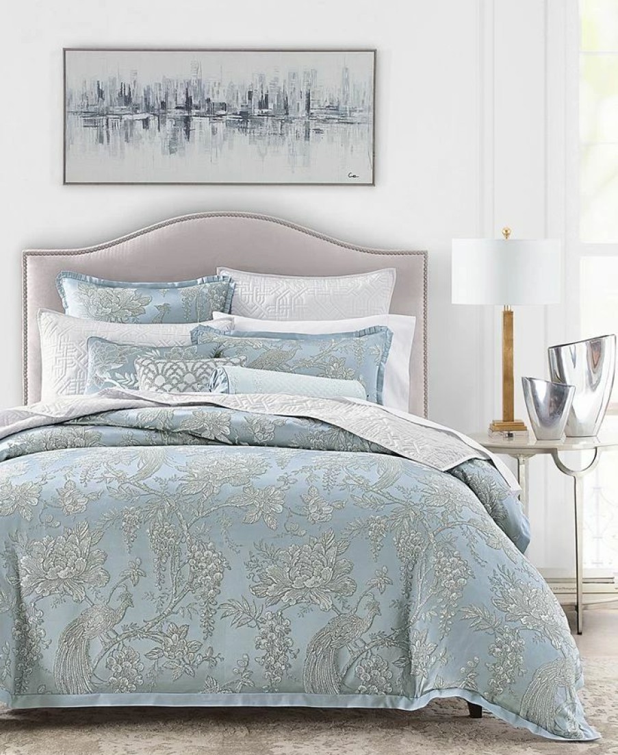 * Hotel Collection Peony Lane Duvet Cover, Full/Queen, Created For Macy'S Blue Duvet Covers & Sets