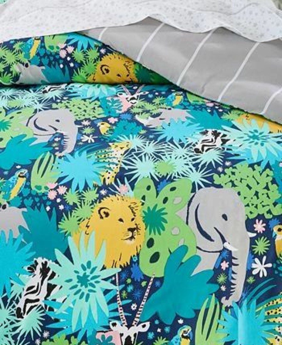 * Charter Club Kids 2-Pc. Cotton Comforter Set, Twin/Twin Xl, Created For Macy'S Jungle Comforter Sets