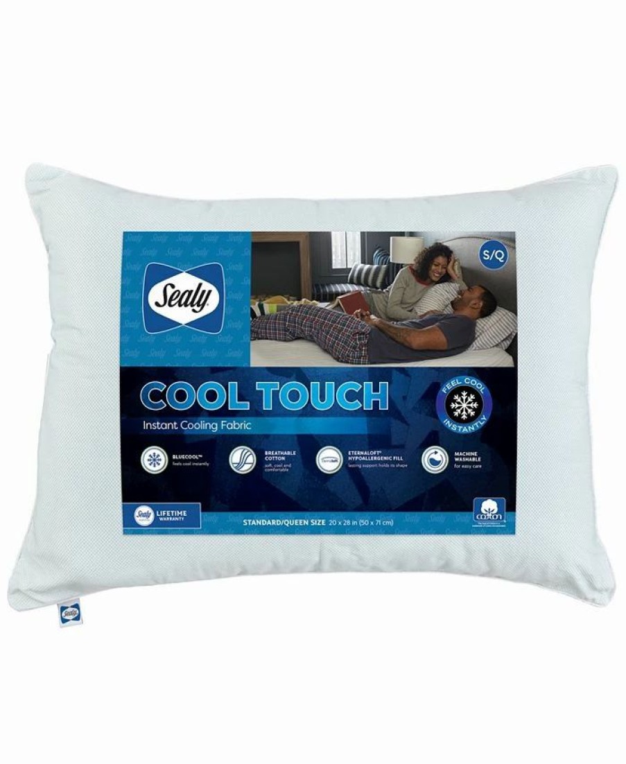 * Sealy Cool To The Touch Instant Cooling Pillow, Standard/Queen White Pillows