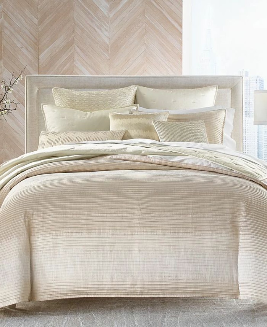 * Hotel Collection Ikat Stripe Comforter, King, Created For Macy'S Cream Comforters: Fashion