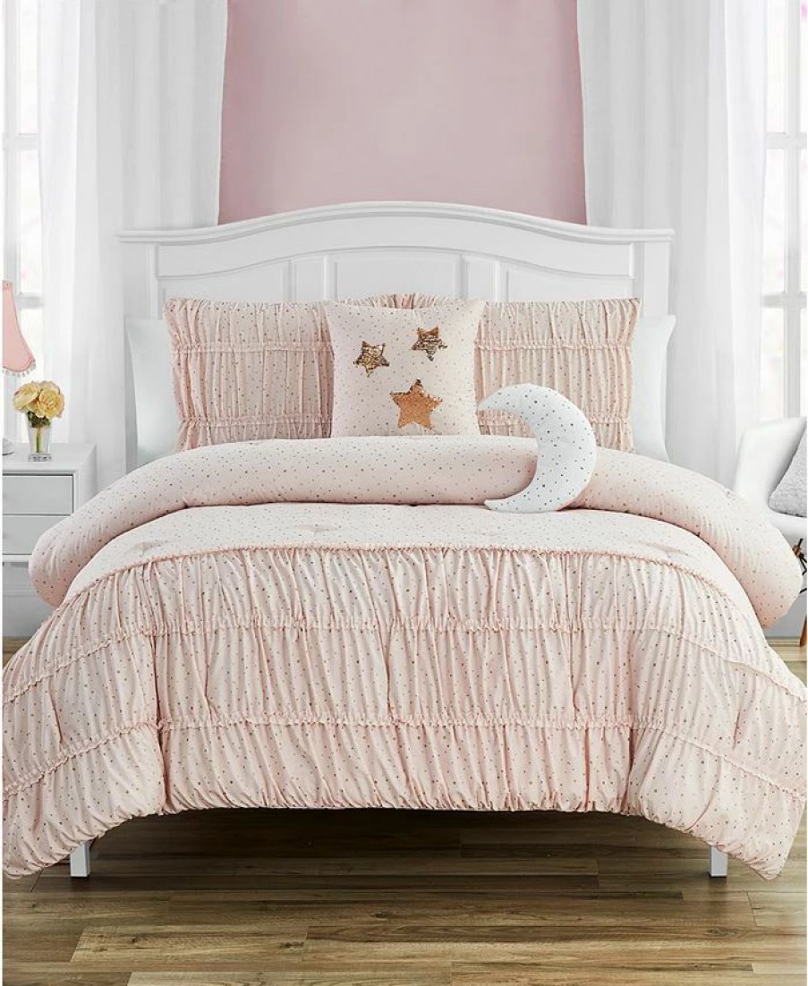 * Design Studio Celestial 5-Piece Twin Comforter Set Pink Comforter Sets