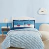 * My World Happy Shark 5 Piece Bed In A Bag Set, Twin Blue, White Comforter Sets