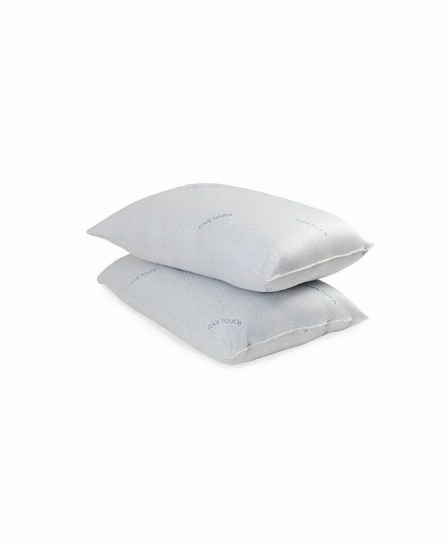 * London Fog Pack Of 2 Cool Touch Microfiber Pillow, Standard White Pillows