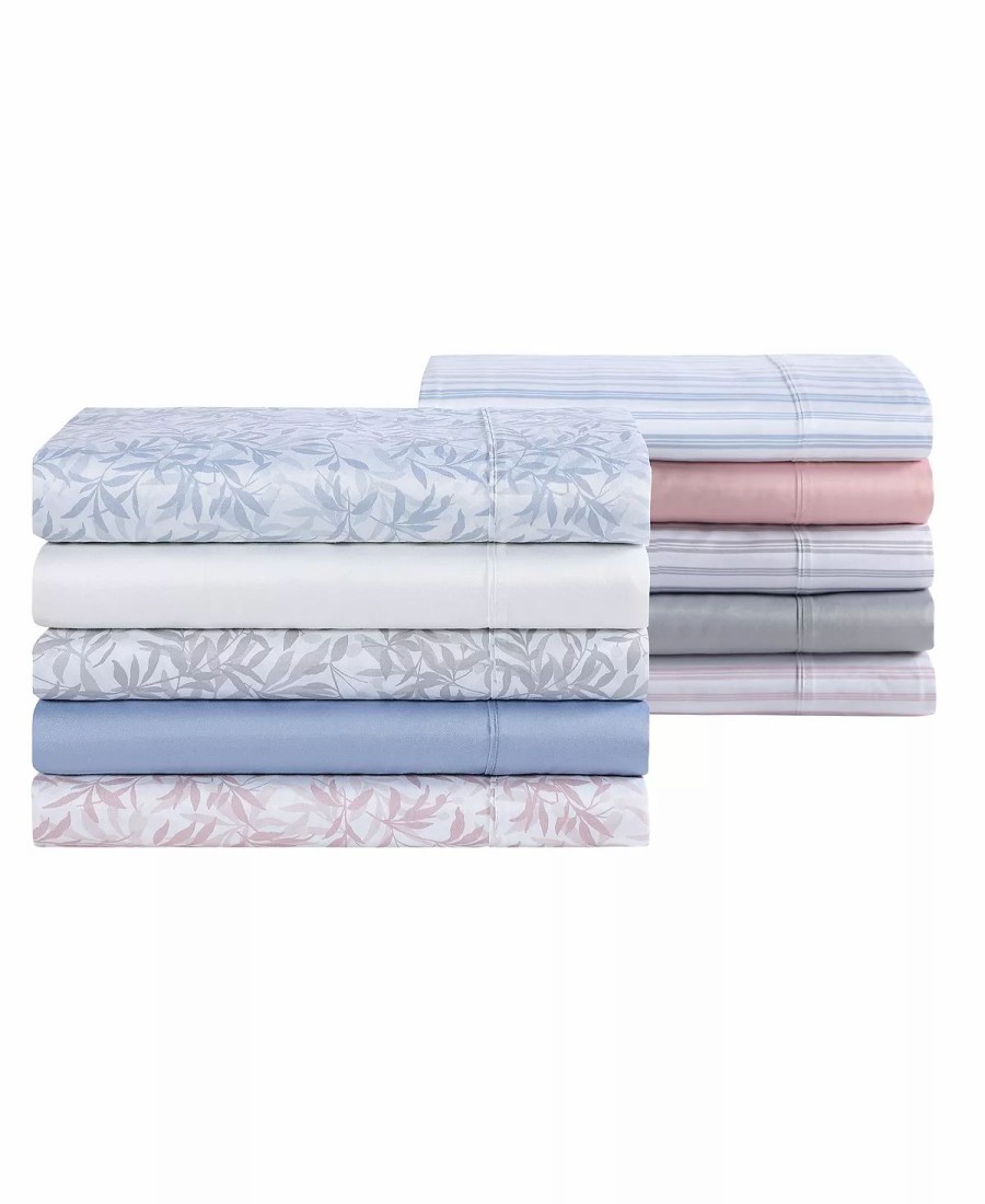 * Wellbeing By Sunham 300 Thread Count 6 Pc. Sheet Set With Silvadur Antimicrobial Treatment, Queen Sheets & Pillowcases