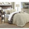 * Chic Home Lessie 7-Pc Queen Comforter Set Beige Comforter Sets