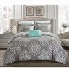 * Chic Home Murano 6 Pc Twin Duvet Set Grey Comforter Sets