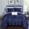 * Chic Home Amilton 8 Pc Queen Duvet Set Navy Duvet Covers & Sets