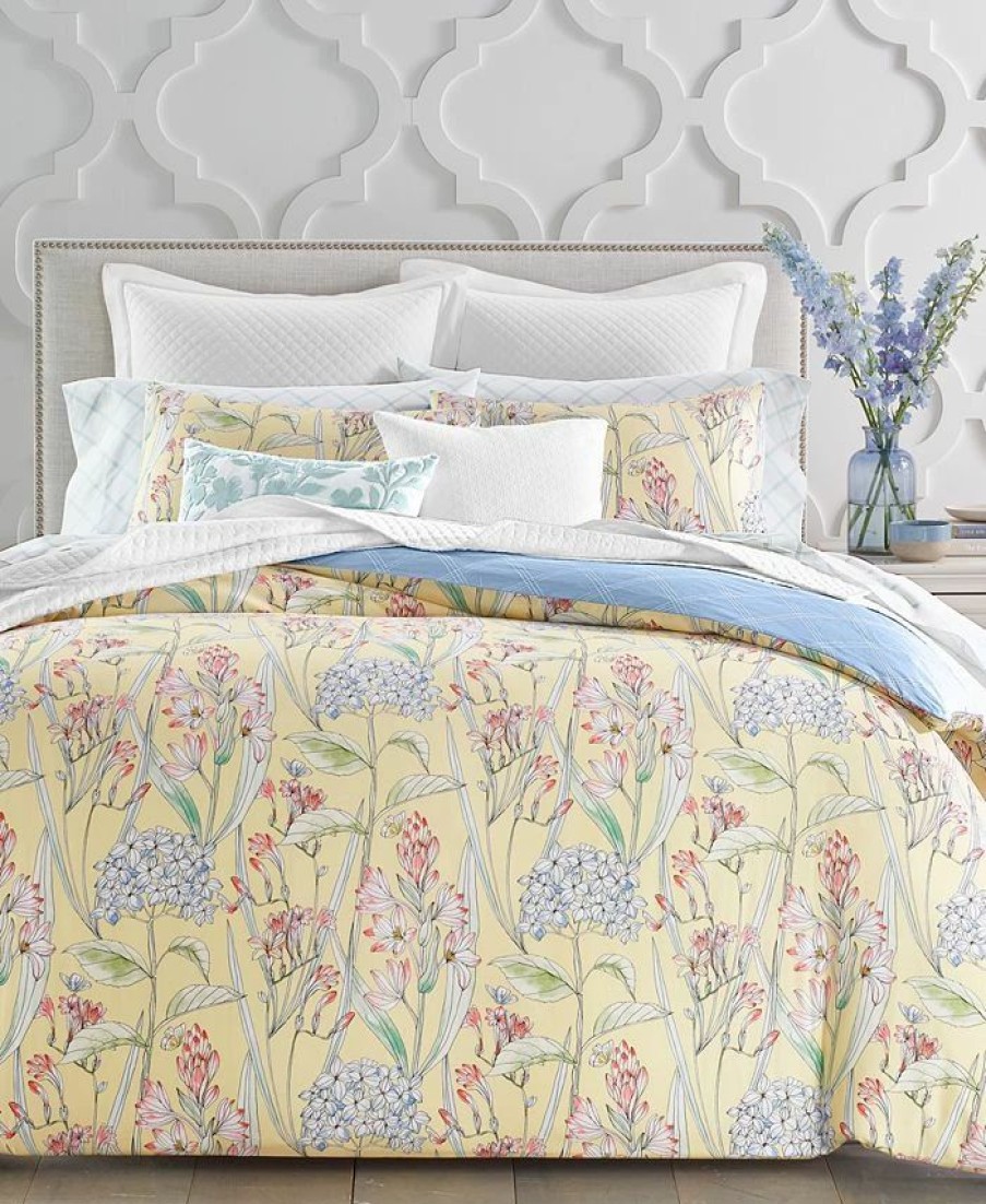 * Charter Club Hydrangea Comforter Set, Created For Macy'S Blue ...