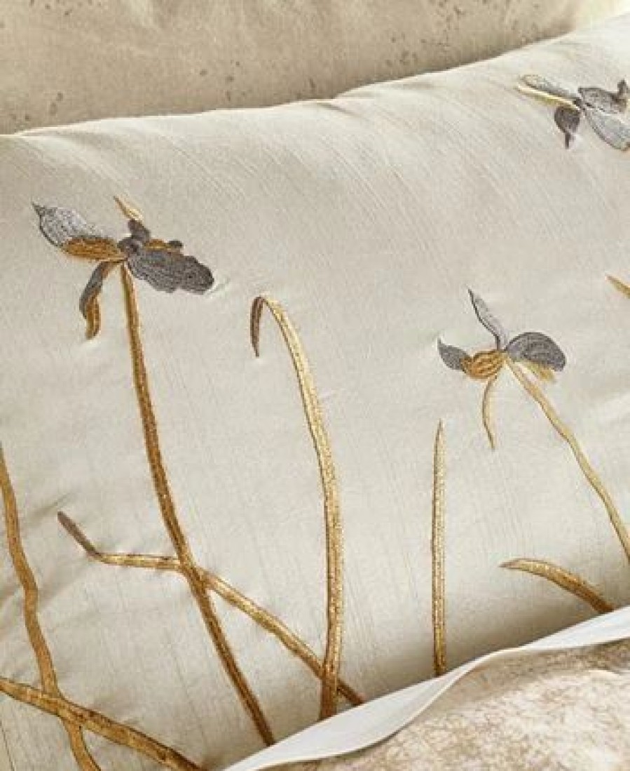 * Michael Aram Iris Standard Sham Linen Designer Bedding