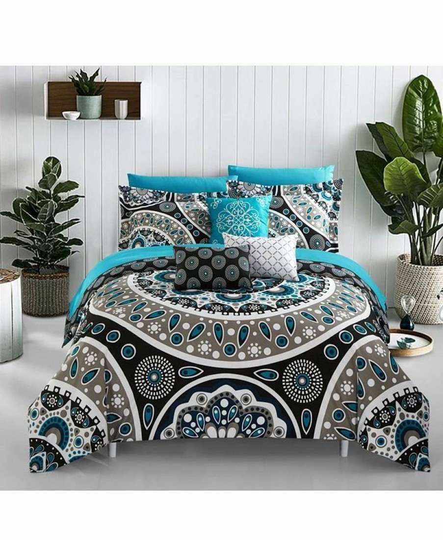 * Chic Home Mornington 10-Pc Queen Comforter Set Black Comforter Sets