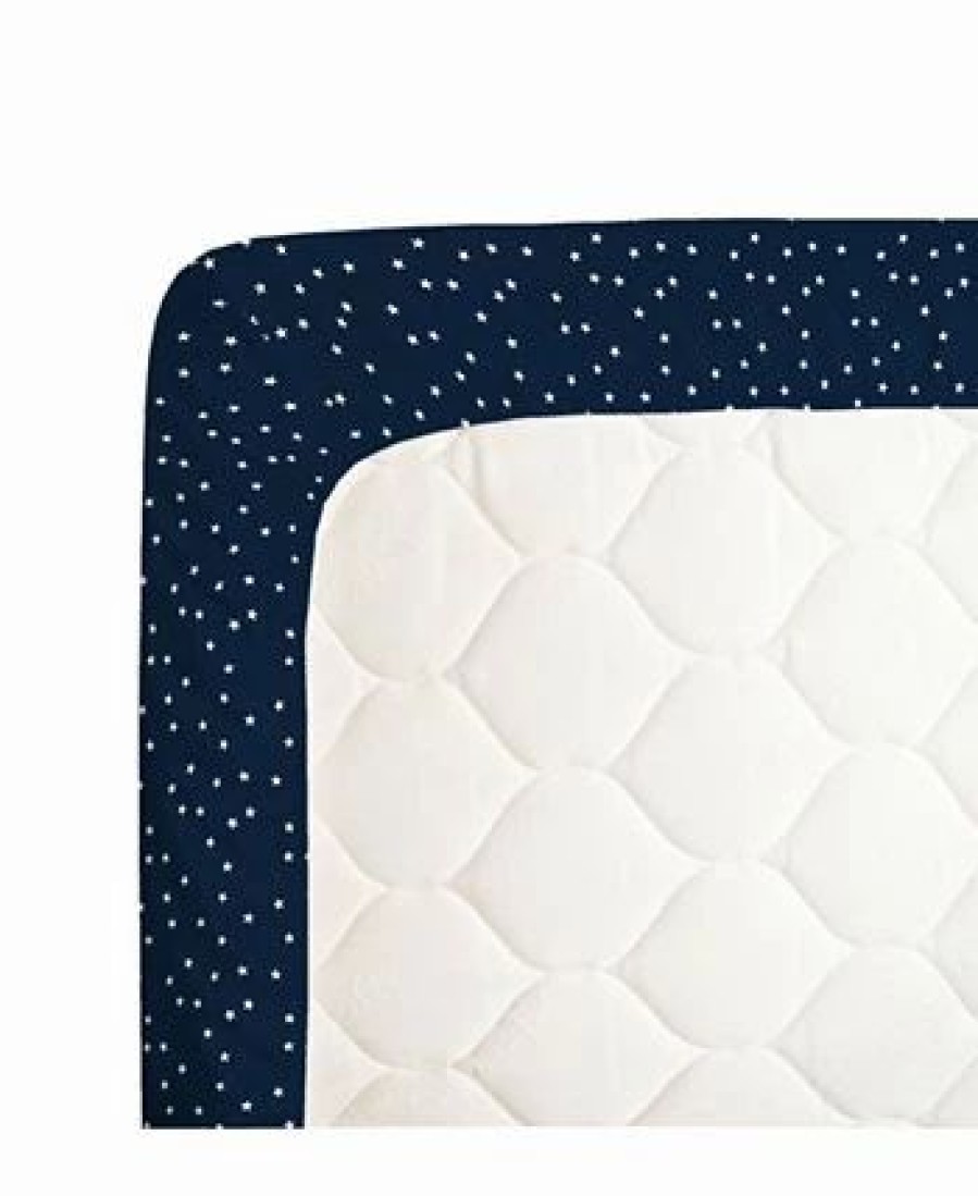 * Carter'S Otton Sateen Fitted Crib Sheet Navy Stars Sheets & Pillowcases