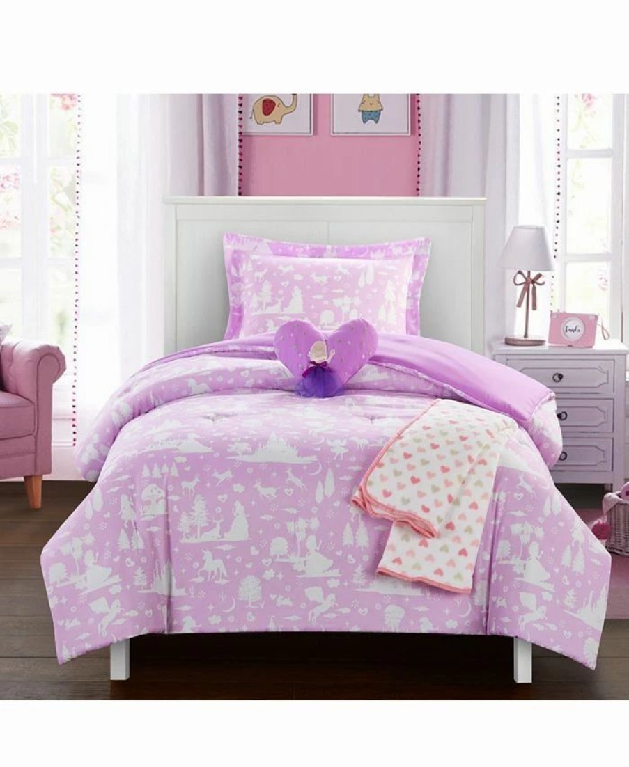 * Chic Home Excalibur 4 Piece Twin Comforter Set Lavender Comforter Sets