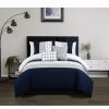 * Chic Home Lainy 9 Piece King Comforter Set Navy Comforter Sets