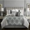 * Chic Home Phantogram 11 Piece Queen Comforter Set Gray Comforter Sets