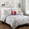 * Jessica Simpson Growing Garden 4-Piece Full/Queen Comforter Set Blue Comforter Sets