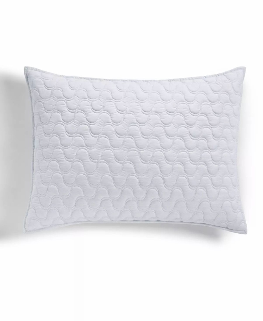 * Hotel Collection Lagoon Quilted Sham, King, Created For Macy'S Sea Blue Designer Bedding